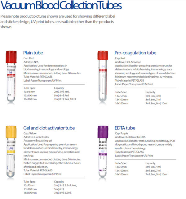 Fournisseur jetable de tube de collection de sang de vide de sang d'analyse de tube d'EDTA de gel de caillot de tube stérile médical d'activateur