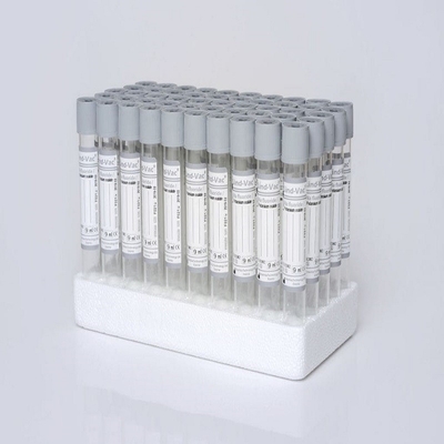 Sterile Blood Collection Tube Grey Top For Glucose And Lactate Research 1ml - 10ml