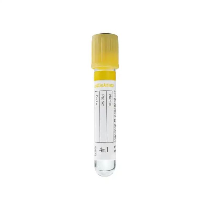 Yellow 13*75mm glass material separation gel vacuum blood collection tube