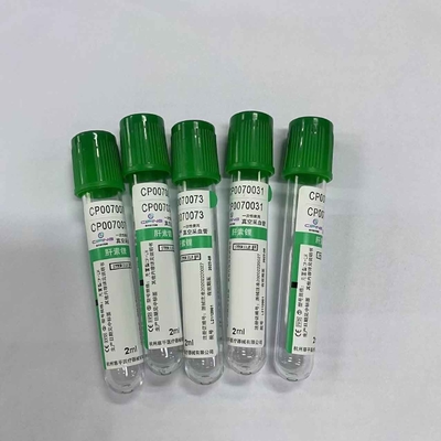 Vert de collection de sang de vide de tube d'héparine du lithium 5ml de CP-NH (main gauche)