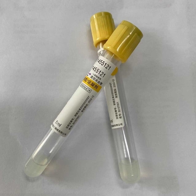 Jetable médical de couverture principale jaune de tube du tube SST d'activateur de caillot de gel