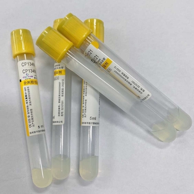 Jaune additif de tube de collection de sang d'activateur de caillot de gel
