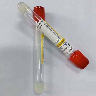 Spécimen 1 de sérum de chapeau de rouge d'orange de tube d'activateur de caillot - 10ml