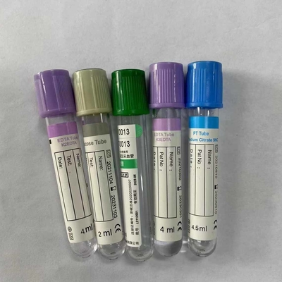 Plastique en verre de tube de collection de sang de vide d'essai de hématologie