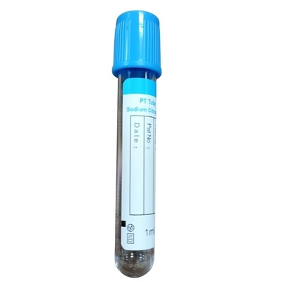 Principal bleu OIN 13485 de la CE d'essai de collection de sang de 1:9 de citrate sodique de tube de sang de 3,2% pintes