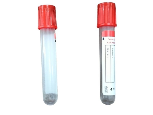 Tube rouge de collection de sang de vide aucun stock additif disponible 13*75mm