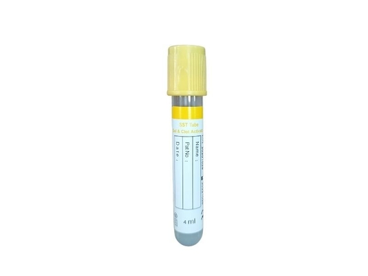 Sérum médical de tube en verre en plastique de SST d'hôpital séparant la collection de sang de caillot de gel