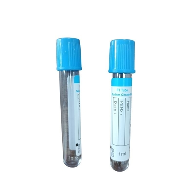 Citrate de sodium d'essai de laboratoire de tube de pinte de collection de sang de vide avec le dessus bleu