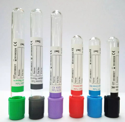 Tubes de prélèvement sanguin stériles sous vide pour prélèvement de plasma Volume 1-10 ml à partir de fournitures médicales jetables