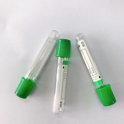 Tube en verre en plastique d'héparine de lithium de sodium pour la collection de sang de vide