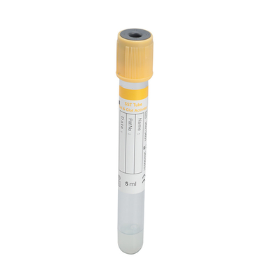 Gel médical et activateur de caillots Vacuum Tube de collecte de sang Jaune verre / tube PET