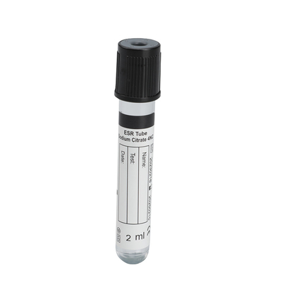 Réglage du sang sous vide à usage unique Tube de citrate de sodium Tube ESR Top noir