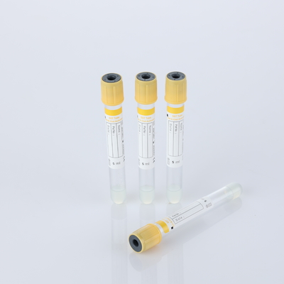 Tubes de prélèvement sanguin médicales à vide 1 - 10 ml de gel avec sommet jaune