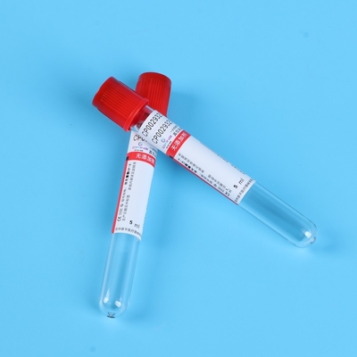 Ramasser du sang dans un tube simple sans anticoagulants Stérilisation par tube rouge