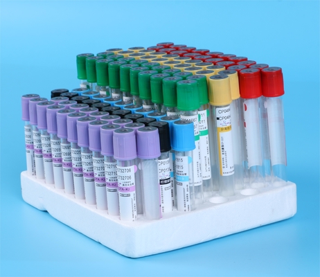 1-10 ml de tube de prélèvement sanguin sous vide de taille personnalisée avec additif/non additif pour les hôpitaux et les cliniques