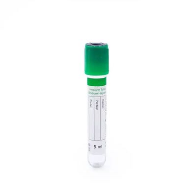 Capuchon vert, tube de prélèvement de sang à vide jetable à base d'héparine au lithium/additif d'héparine au lithium